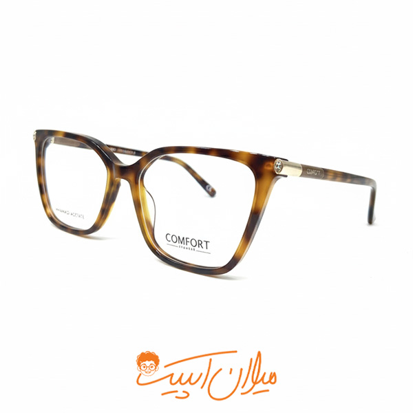 عینک طبی زنانه Comfort | رنگ قهوه ای هاوانا |سبک کلاسیک مدرن گرم