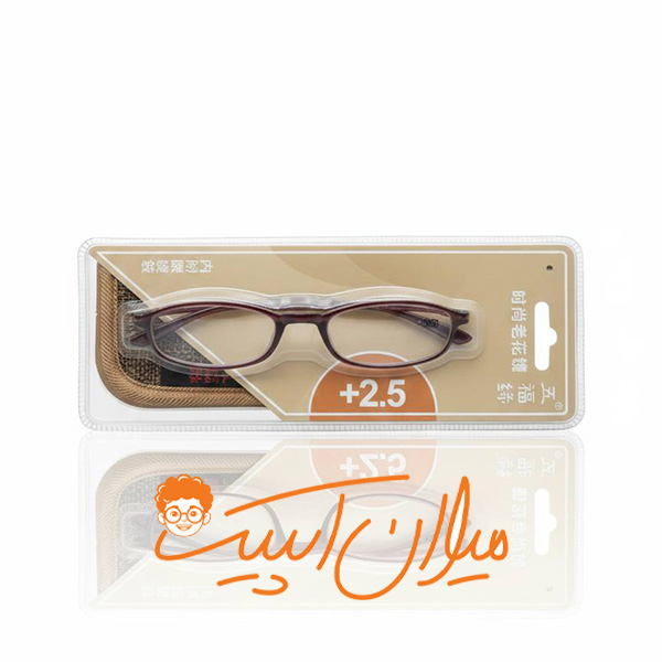 عینک مطالعه نزدیک بین | نمره 2.5+ | همراه با جلد مخصوص
