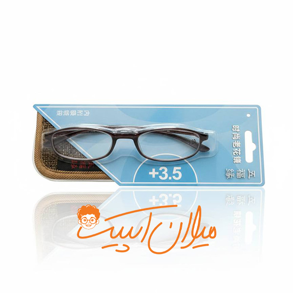 عینک مطالعه نزدیک بین | نمره 3.5+ | همراه با جلد مخصوص