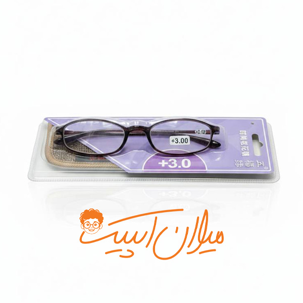 عینک مطالعه نزدیک بین | نمره 3+ | همراه با جلد مخصوص