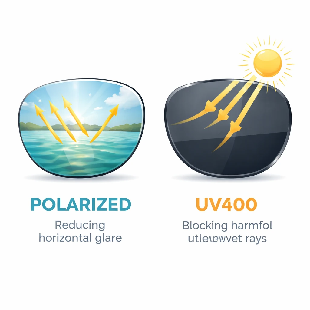 تفاوت عینک پلاریزه و UV400
