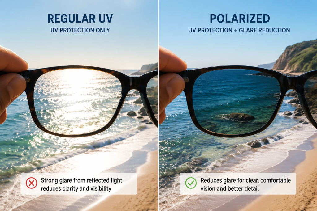 تفاوت عینک پلاریزه و UV400