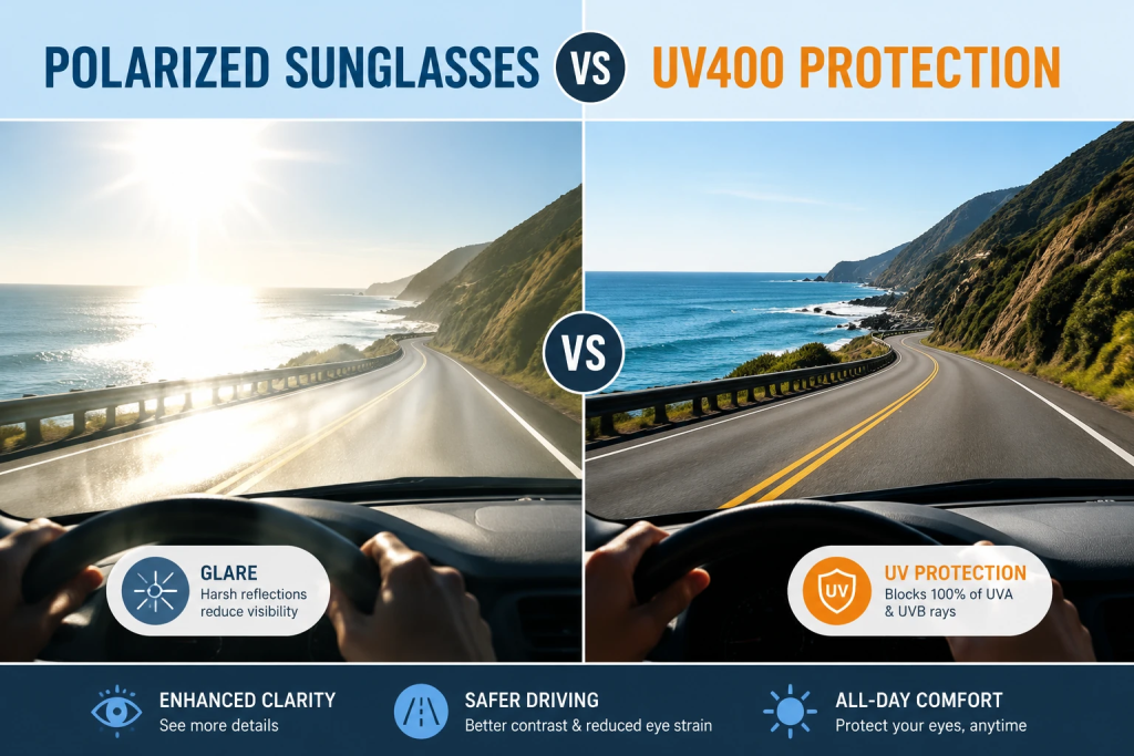تفاوت عینک پلاریزه و UV400
